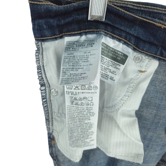 Levi Boyfriend Mid Rise Jeans Dark Blue Wash Classic 32 - Picture 12 of 16